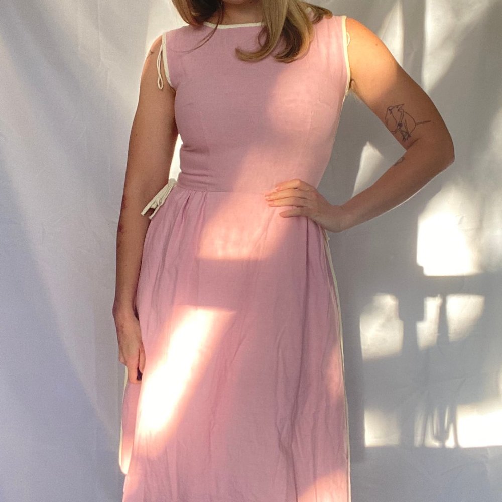 50s pink vintage dress